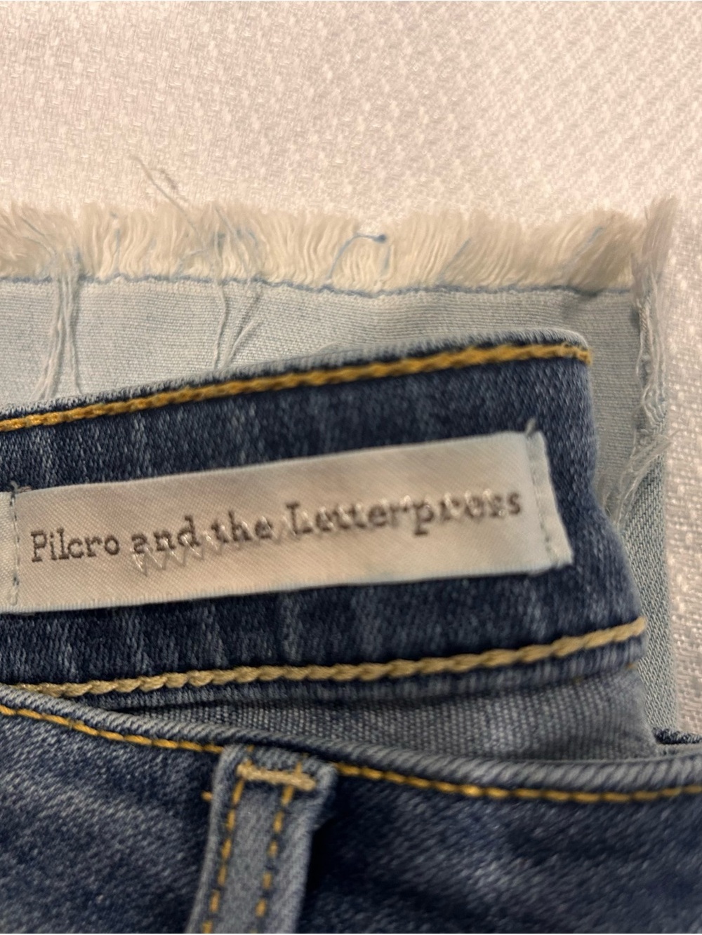 Pilcro and the Letterpress Dark Blue Patchwork Ankle Jeans - Picture 4 of 4